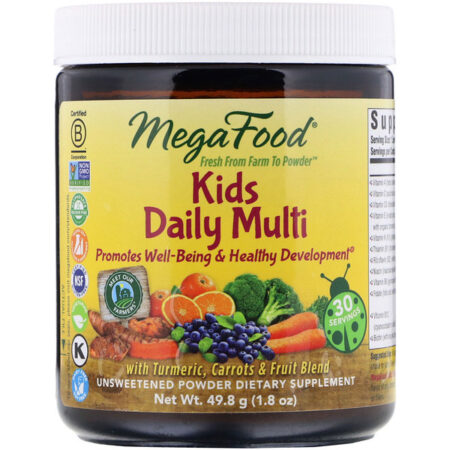 MegaFood, Kids Daily Multi Powder, Unsweetened, 1.8 oz (49.8 g)