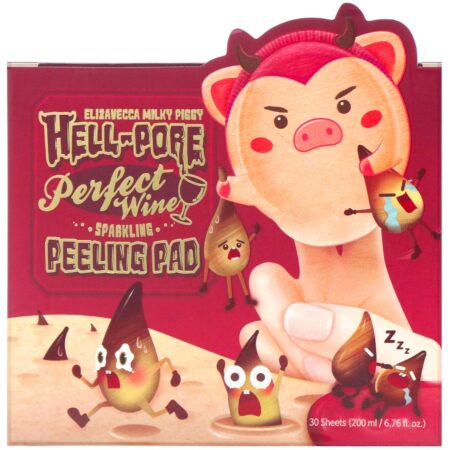 Elizavecca, Milky Piggy, Hell-Pore, Perfect Wine Sparking Peeling Pad, 30 Folhas - Image 2