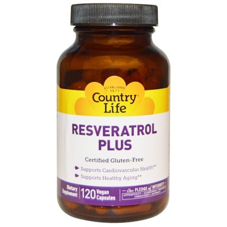 Country Life, Resveratrol Plus, 120 Cápsulas Veganas