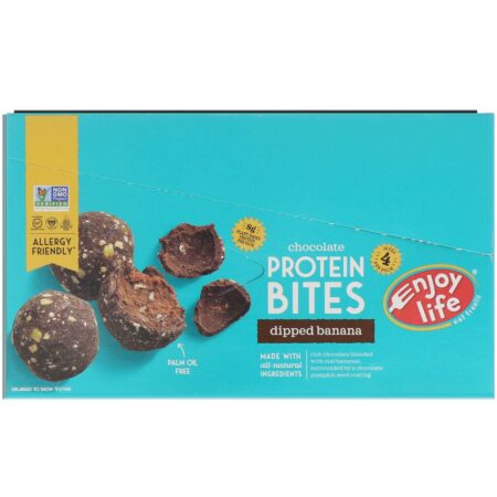 Enjoy Life Foods, Bites de Proteína de Chocolate, Banana com Cobertura, 8 Saquinhos, 48 g (1,7 oz) Cada - Image 2