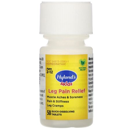 Hyland's, 4 Kids, Leg Pain Relief, Ages 2-12, 50 Quick-Dissolving Tablets - Image 3