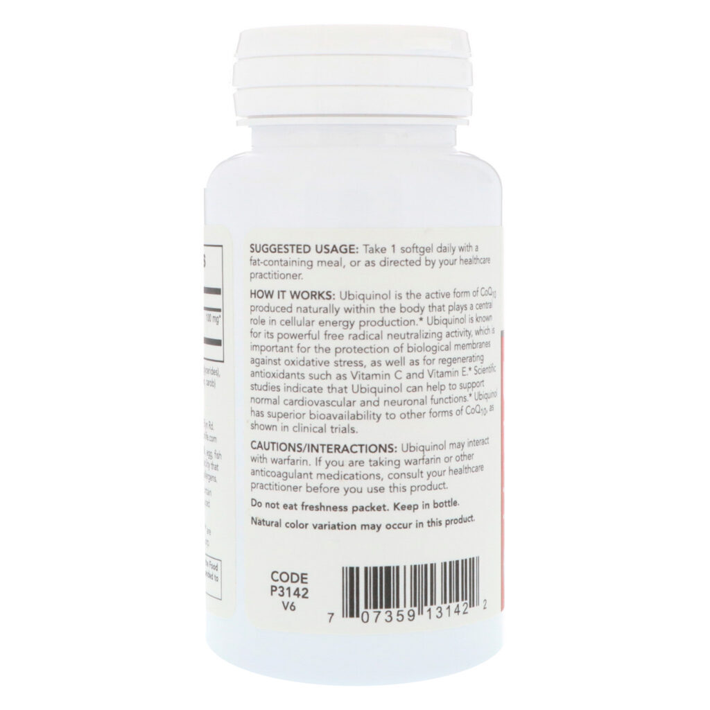 Protocol for Life Balance, Ubiquinol, 100 mg, 60 Cápsulas Gelatinosas - Imagem 3