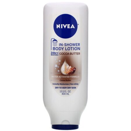 Nivea, Loção Corporal para o Banho, Manteiga de Cacau, 13,5 oz fl (400 ml)