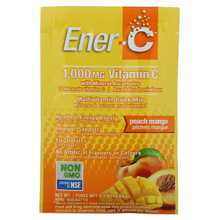 Ener-C, Vitamin C, Multivitamin Drink Mix, Peach Mango, 30 Packets, 10.2 oz (289.2 g) - Image 3