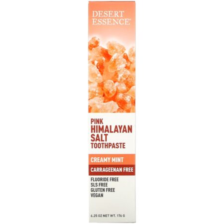 Desert Essence, Pink Himalayan Salt Toothpaste, Creamy Mint, 6.25 oz (176 g) - Image 2