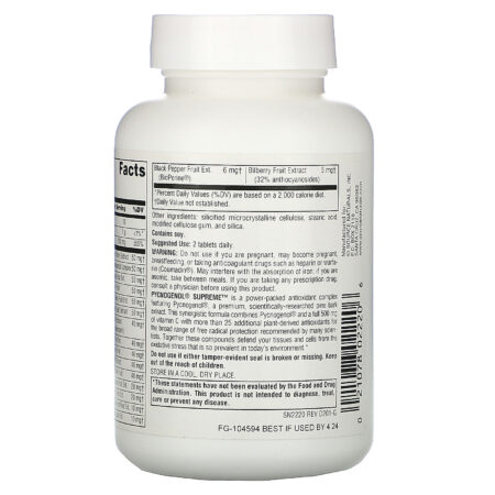 Source Naturals, Picnogenol Supreme, 60 Comprimidos - Image 3