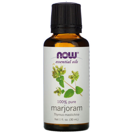 Now Foods, Essential Oils, Óleo de manjerona 100% puro, 1 fl oz (30 ml)