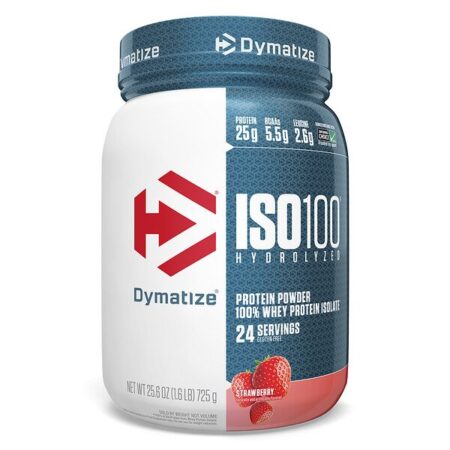 Dymatize Nutrition, ISO 100 Hidrolisado, Isolado de Proteína Whey 100%, Morango, 725 g (1,6 lbs)