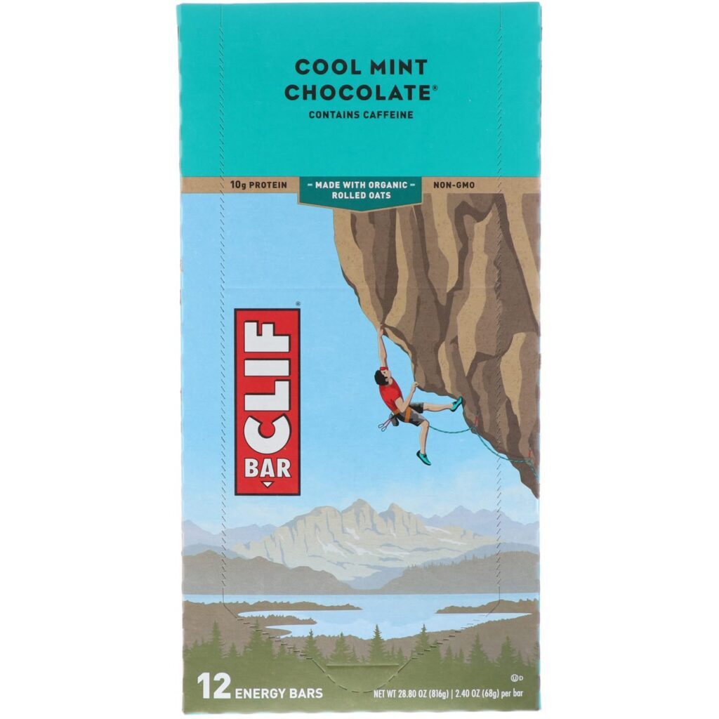 Clif Bar, Barra de Proteína, Chocolate de Menta Refrescante, 12 Barras, 2,40 oz (68 g) Cada - Imagem 2