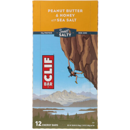 Clif Bar, Energy Bar, Peanut Butter & Honey with Sea Salt, 12 Bars, 2.40 oz (68 g) Each - Image 2