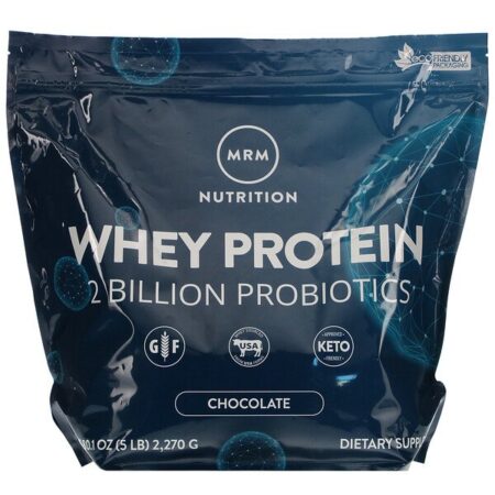 MRM, Whey Protein, 2 Billion Probiotics, Chocolate, 5 lb (2,270 g)