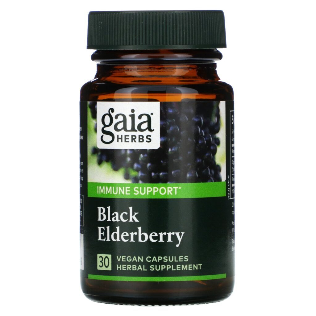 Gaia Herbs, Sabugueiro Preto com Acerola, 30 Cápsulas Veganas - Imagem 3