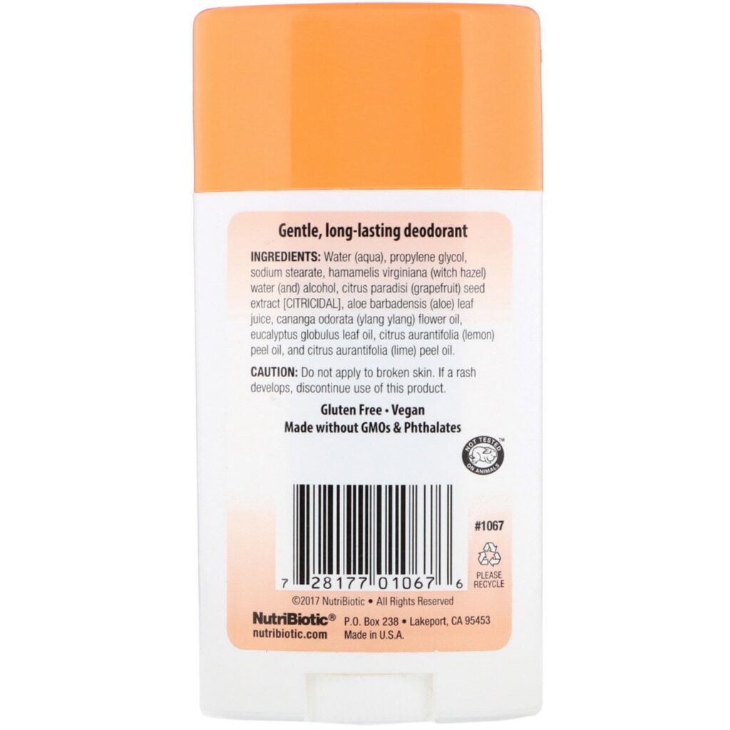NutriBiotic, Deodorant, Mango Melon, 2.6 oz (75 g) - Imagem 2