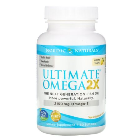 Nordic Naturals, Ultimate Omega 2X, Limão, 60 Cápsulas Gelatinosas - Image 3