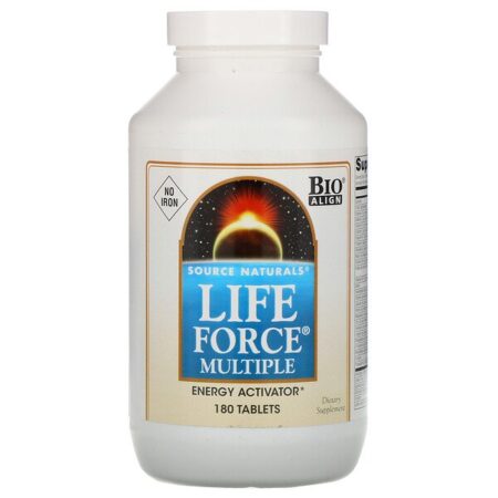 Source Naturals, Life Force Multiple, Sem Ferro, 180 Comprimidos