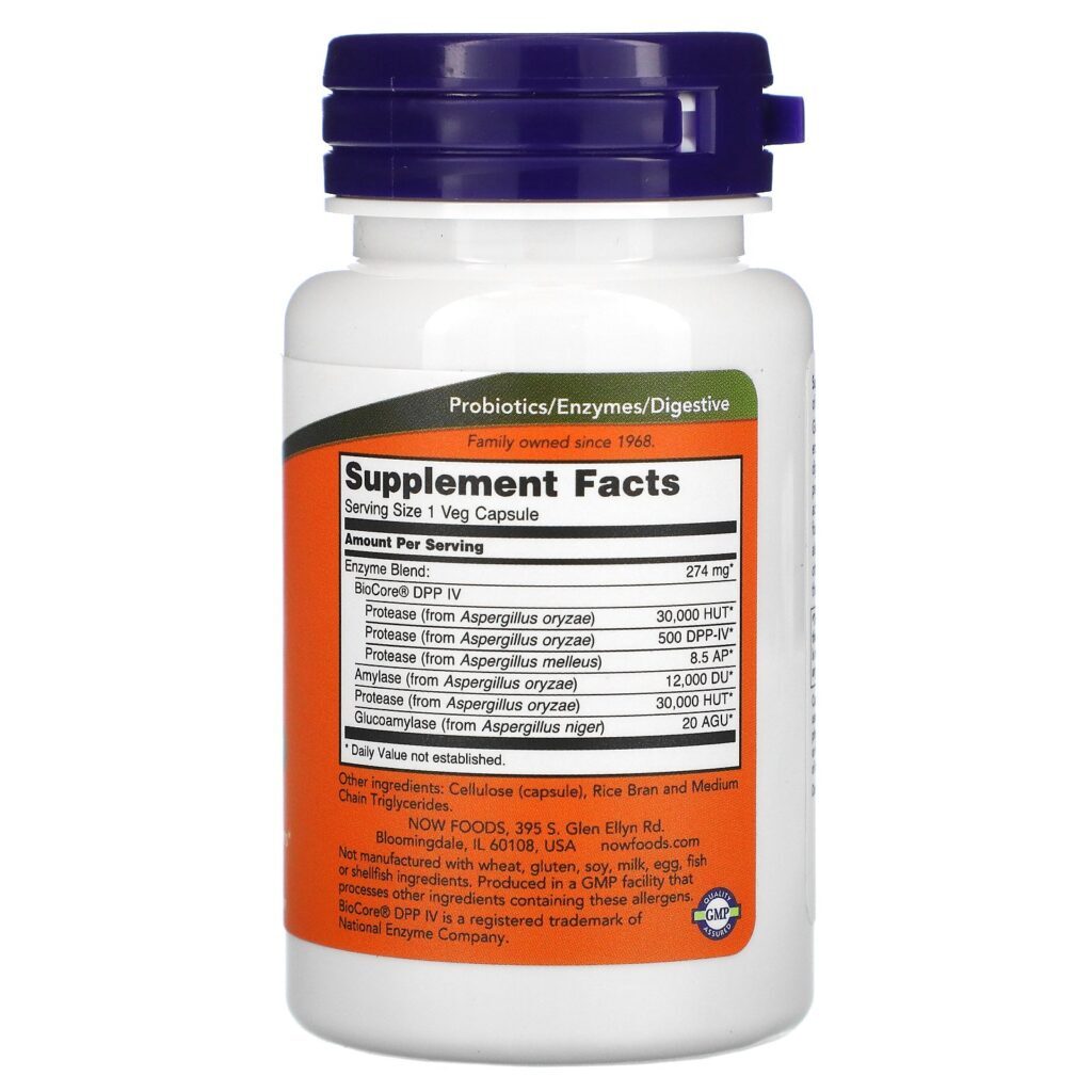 Now Foods, Gluten Digest, 60 Cápsulas Vegetais - Imagem 2