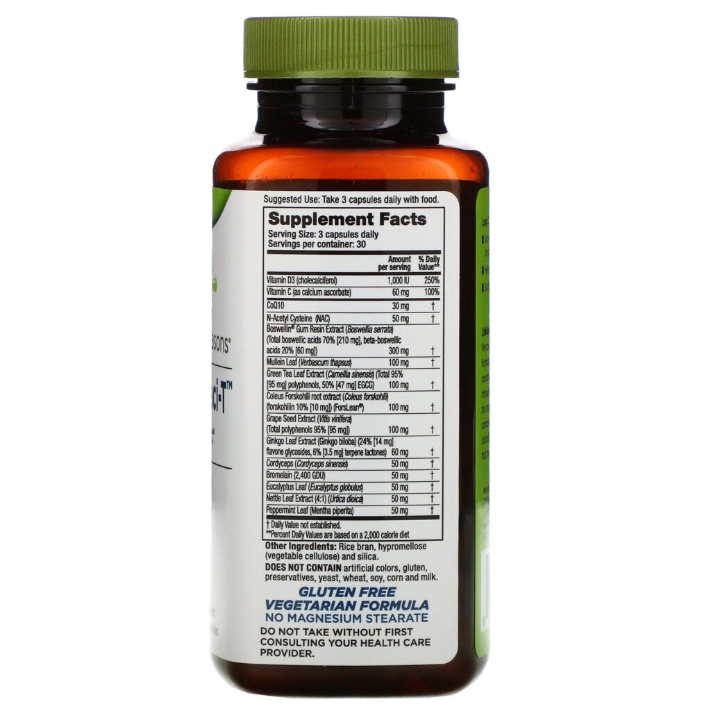 LifeSeasons, Lung Capaci-T, 90 Vegetarian Capsules - Imagem 2
