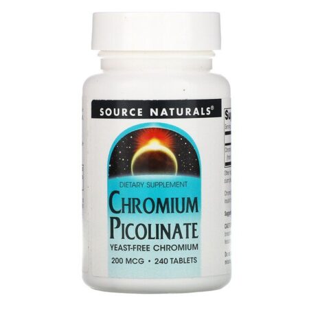 Source Naturals, Picolinato de Cromo, 200 mcg, 240 tabletes