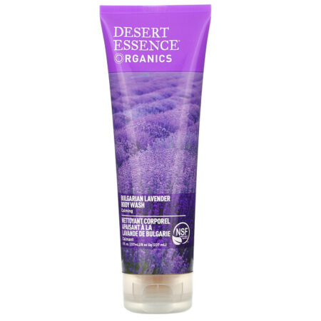 Desert Essence, Sabonete líquido para o corpo de lavanda búlgara, calmante, 8 fl. oz. (237 mL)