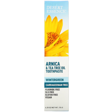 Desert Essence, Arnica & Tea Tree Oil Toothpaste, Wintergreen, 6.25 oz (176 g) - Image 2