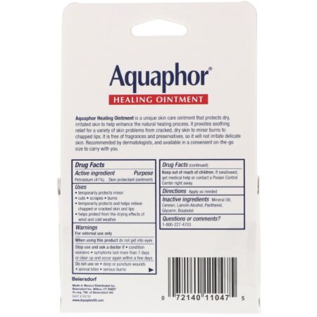 Aquaphor, Pomada Curativa, Protetor para a Pele, 2 Tubos, 0.35 oz (10g) Cada - Image 3