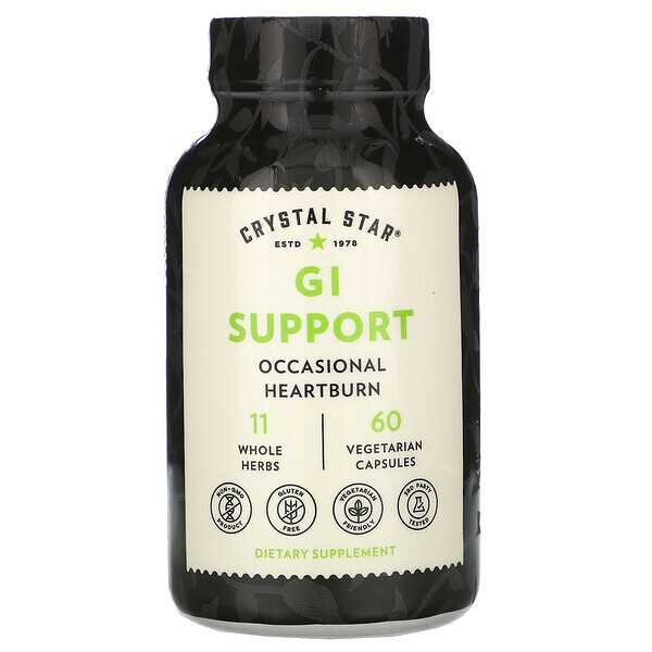 Crystal Star, Auxílio Gastrointestinal, 60 Cápsulas Vegetarianas