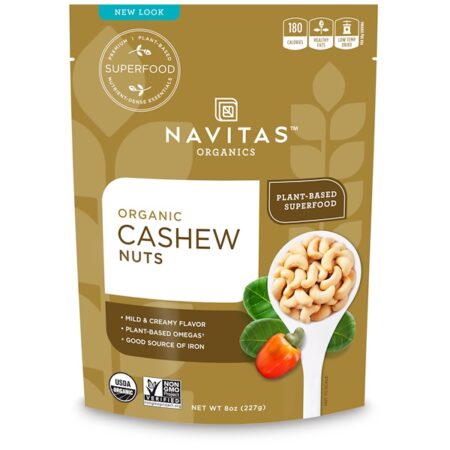 Navitas Organics, Orgânico, castanha de caju, 8 oz (227 g)