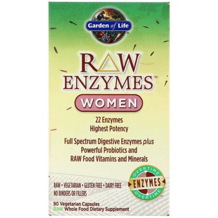 Garden of Life, RAW Enzymes, Women, 90 Cápsulas Vegetarianas