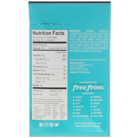 Enjoy Life Foods, Bites de Proteína de Chocolate, Banana com Cobertura, 8 Saquinhos, 48 g (1,7 oz) Cada - Image 3