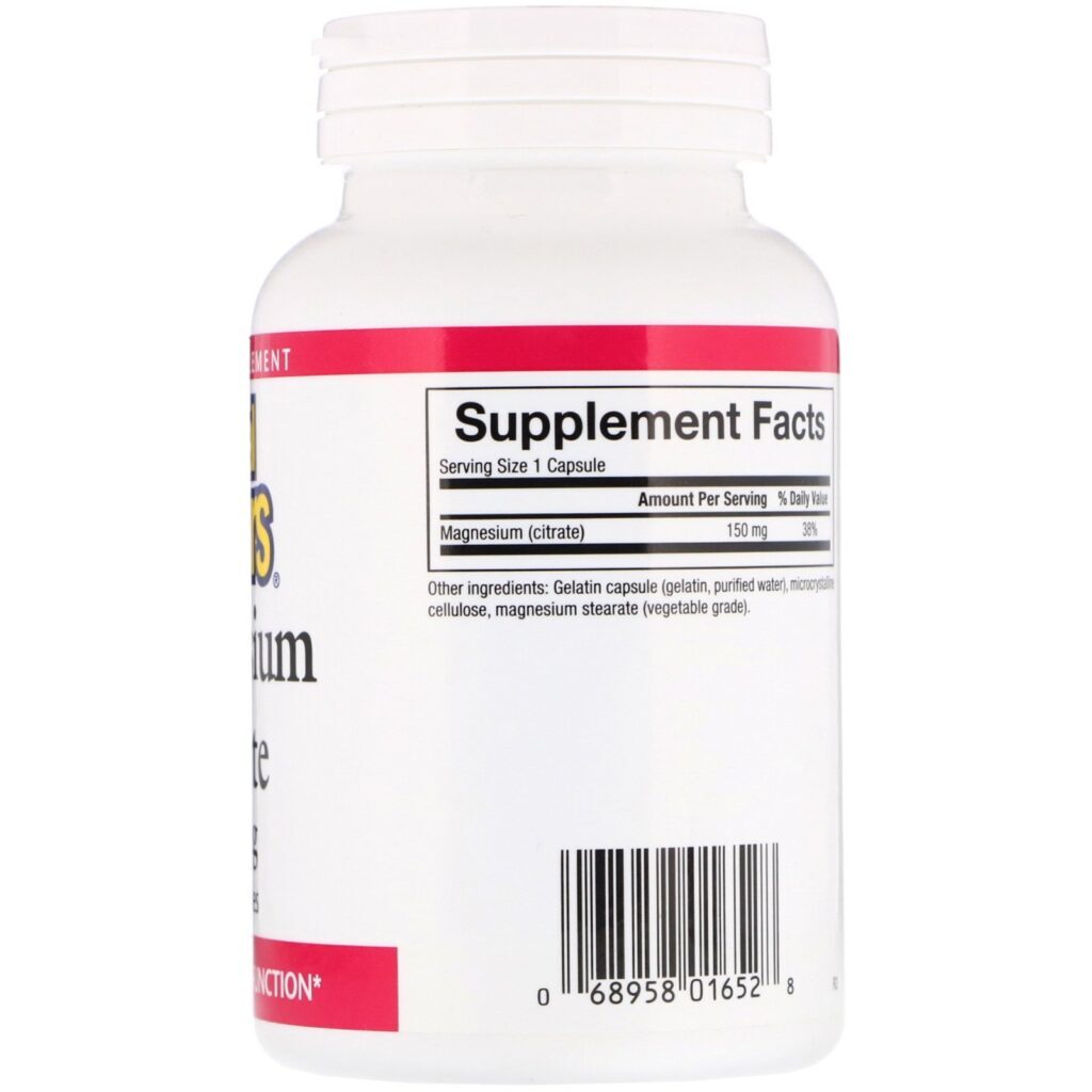 Natural Factors, Citrato de Magnésio, 150 mg, 90 Cápsulas - Imagem 2