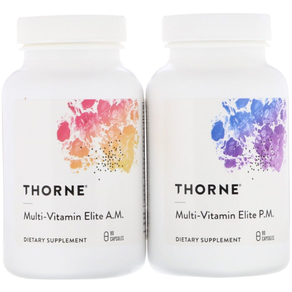Thorne Research, Elite Multivitamínica, 2 Frascos, 90 Cápsulas Cada - Imagem 3