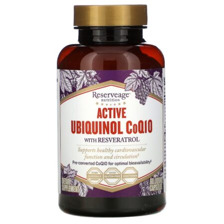 ReserveAge Nutrition, Active Ubiquinol CoQ10 with Resveratrol, 60 Liquid Capsules - Image 3