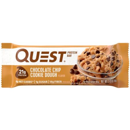 Quest Nutrition, Barra de Proteínas, Massa de Cookie de Chip de Chocolate, 12 Barras, 60 g (2,12 oz) Cada - Image 4