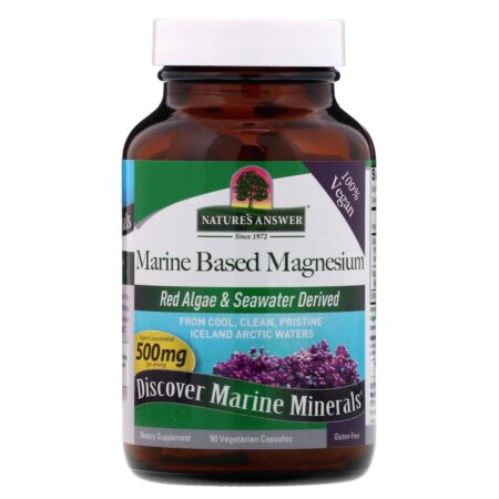 Nature's Answer, Marine Based Magnesium, 500 mg, 90 Vegetarian Capsules - Image 3