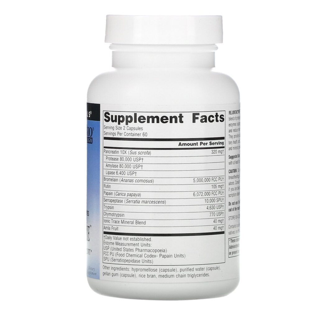Source Naturals, RejuvenZyme, 120 Cápsulas - Imagem 2