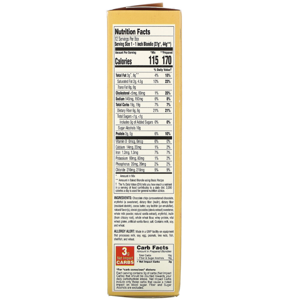 Universal Nutrition, CarbRite Diet, Extra Rich Blondies with Chocolate Chips, Maltitol-Free, 11.43 oz (324 g) - Imagem 2
