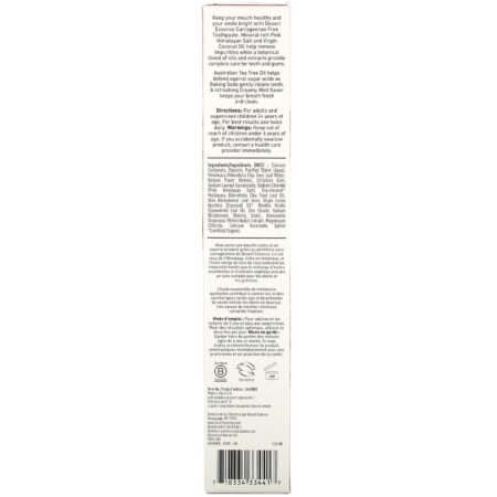 Desert Essence, Pink Himalayan Salt Toothpaste, Creamy Mint, 6.25 oz (176 g) - Image 3