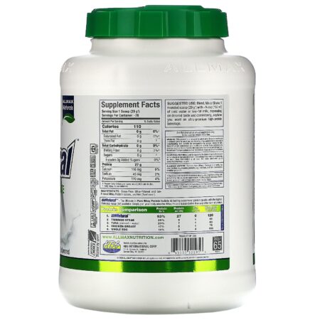 ALLMAX Nutrition, IsoNatural, Isolado de Proteína Whey Puro, O Original, Sem Sabor, 2,25 kg (5 lbs) - Image 2