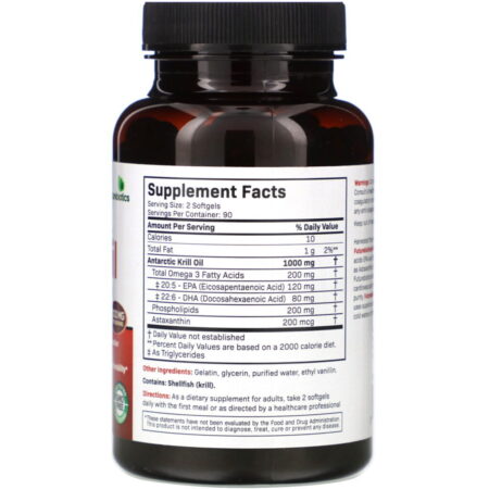 FutureBiotics, Antarctic Krill Oil with Astaxanthin, 1,000 mg, 180 Softgels - Imagem 2