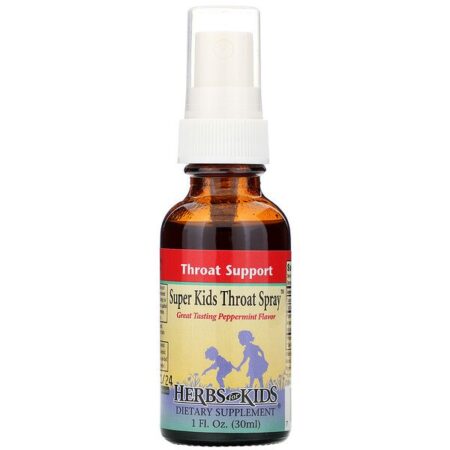 Herbs for Kids, Super Kids Throat Spray, Hortelã-Pimenta, 30 ml (1 fl oz)