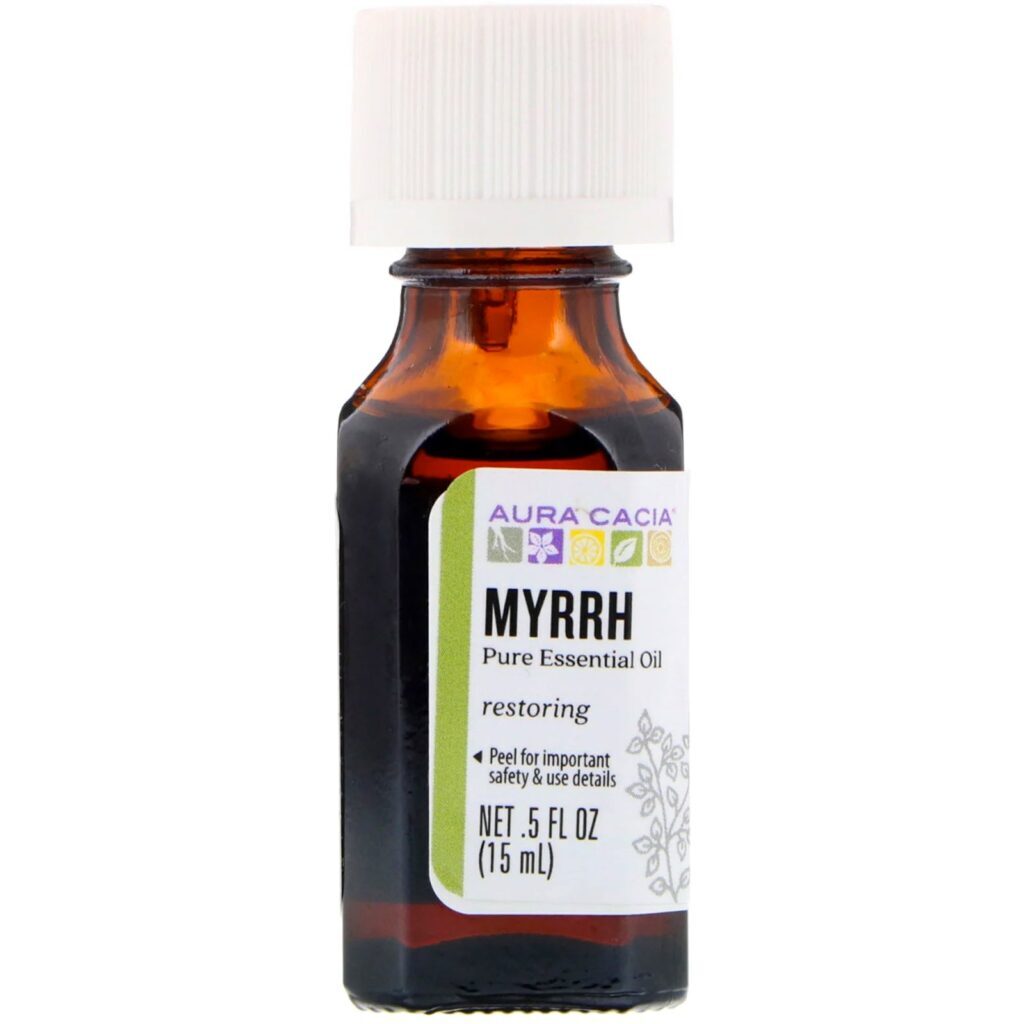 Aura Cacia, Pure Essential Oil, Myrrh, .5 fl oz (15 ml) - Imagem 2