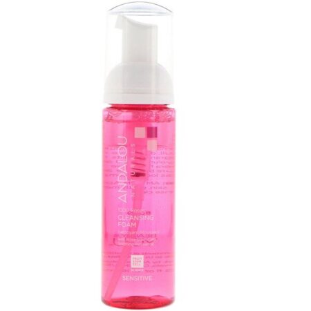 Andalou Naturals, Espuma de limpeza 1000 rosas, Sensível, 163 ml (5,5 fl oz)