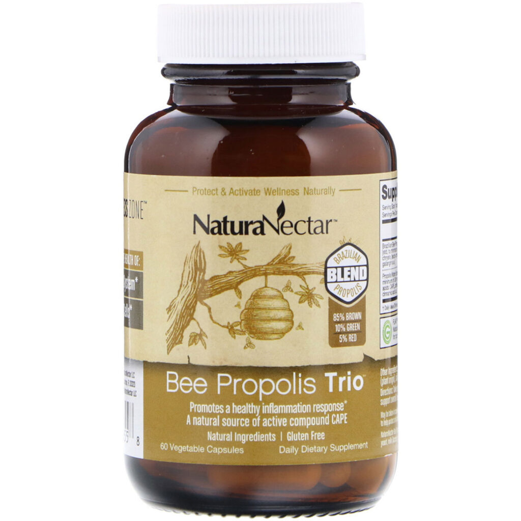 NaturaNectar, Bee Propolis Trio, 60 Cápsulas Vegetais - Imagem 3