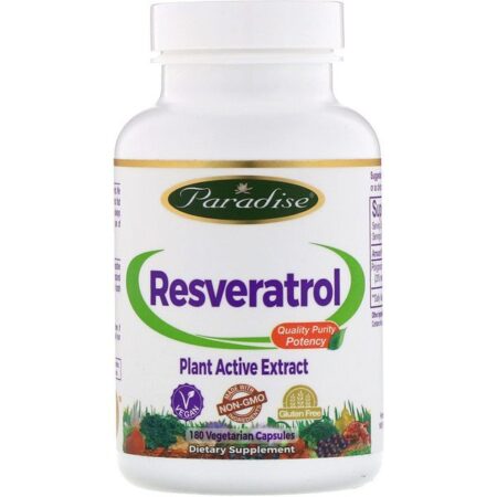 Paradise Herbs, Resveratrol, 180 Cápsulas Vegetais