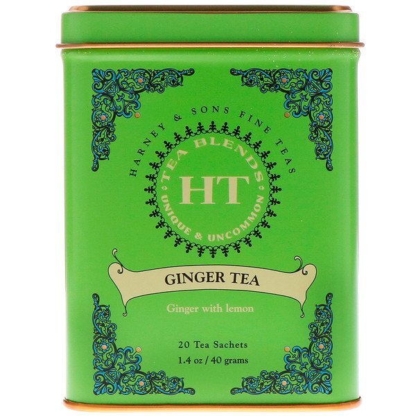 Harney & Sons, Chá de Gengibre, 20 Sachês de Chá, 1,4 oz (40 g)