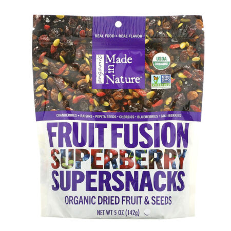 Made in Nature, Fusão de frutas orgânicas Super Frutos Explosão de Super Lanches, 5 oz (142 g)