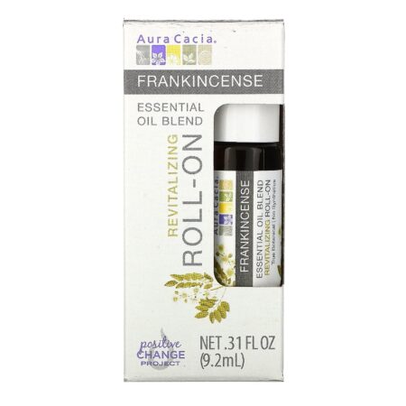 Aura Cacia, Mistura de óleos essenciais, Roll-On revitalizante, incenso, 0,31 fl oz (9,2 ml) - Image 2