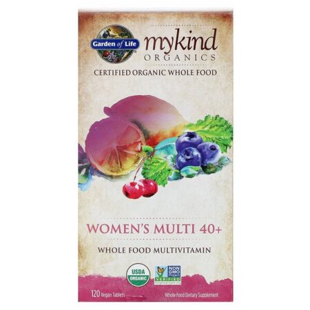 Garden of Life, Multivitamínico para Mulheres Acima de 40 Anos, Multivitamínico Integral, 120 Comprimidos Veganos