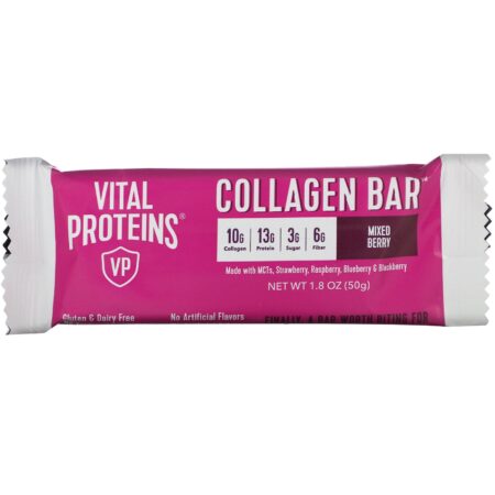 Vital Proteins, Collagen Bar, Mixed Berry, 12 Bars, 1.8 oz (50 g) Each - Image 4