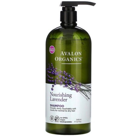 Avalon Organics, Xampu, Lavanda Hidratante, frasco de 32 oz (946 ml)